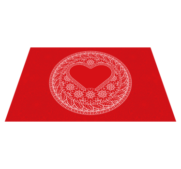 Set de table citation motif cœurs - TenStickers