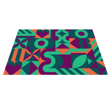 Set de table forme moderne sticker géométrique coloré - TenStickers