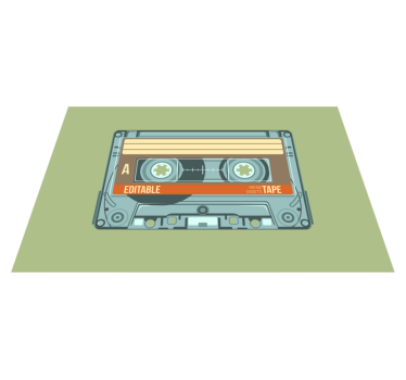 Set de table avec rectangle Cassette vintage - TenStickers