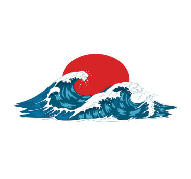 Set de table original vagues et soleil levant - TenStickers