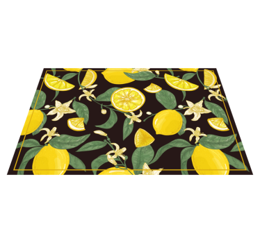 Set de table original motif citron et fleurs - TenStickers