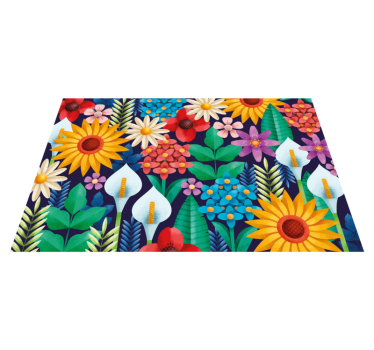 Set de table original arrangement floral vibrant - TenStickers