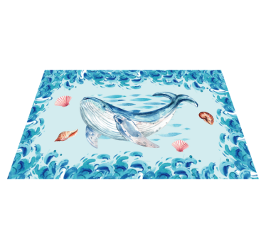 Set de table original Éléments marins baleine - TenStickers