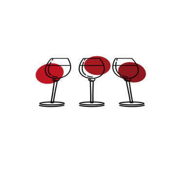 Set de table original trio de verres à vin - TenStickers