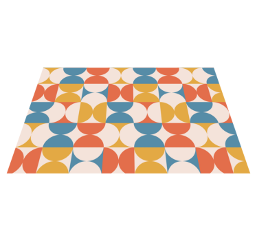 Set de table moderne cercles de couleurs géométriques - TenStickers