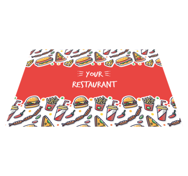 Set de table design avec nom Restauration rapide - TenStickers