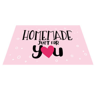 Set de table citation design cœur fait maison - TenStickers