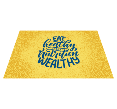 Set de table citation nutrition saine richesse - TenStickers