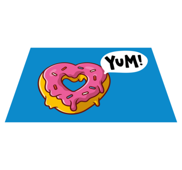 Set de table maison Beignet d'amour mignon avec message d'amour - TenStickers