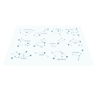 Set de table citation carte des constellations - TenStickers