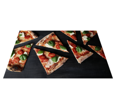 Set de table restaurant arrangement de pizza tranchée - TenStickers
