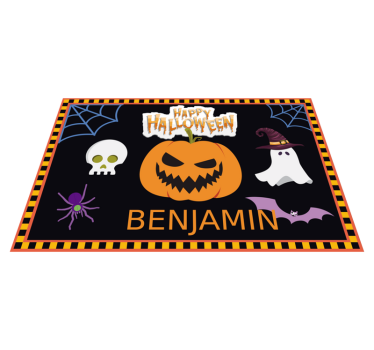 Set de table Halloween motif pour enfants avec prénom - TenStickers