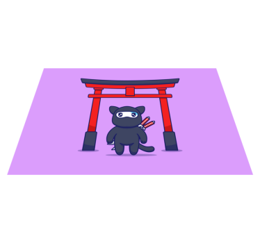 Set de table design pour enfant Chat ninja - TenStickers