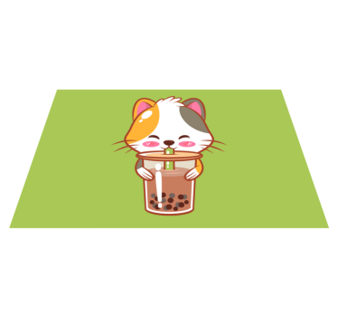 Set de table design pour enfant Chat buvant du chocolat - TenStickers