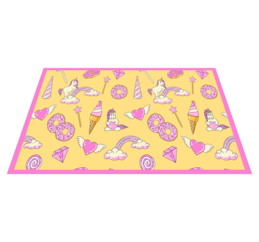 Set de table enfant licorne ludique et joyeuse - TenStickers