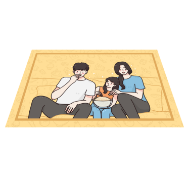 Set de table enfant moments en famille autour des snacks - TenStickers