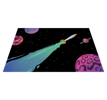Set de table enfant aventure de lancement de fusée - TenStickers