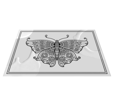 Set de table avec papillon Mandala noir - TenStickers