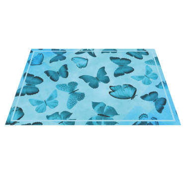 Set de table avec papillon sticker bleu avec - TenStickers
