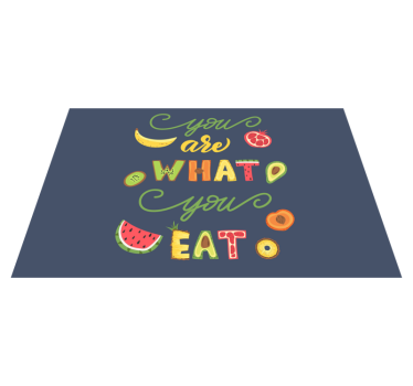 Set de table citation citation colorée sur la nourriture - TenStickers