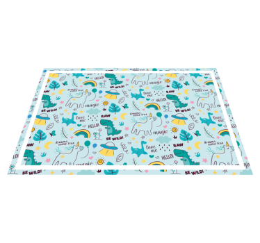 Set de table enfant fantaisie dino colorée - TenStickers