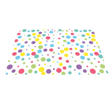 Set de table forme original sticker à pois coloré - TenStickers