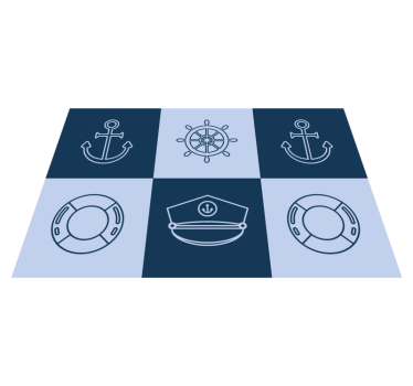Set de table original tapis de symboles nautiques - TenStickers