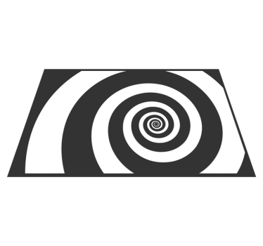Set de table rétro spirale hypnotique noire et blanche - TenStickers