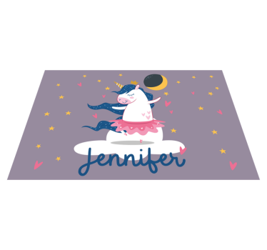 Set de table enfant nuit dansante des licornes - TenStickers