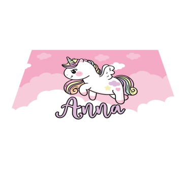 Set de table design avec nom Licorne magique rose - TenStickers