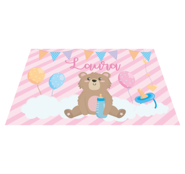 Set de table enfant ourson avec ballon - TenStickers