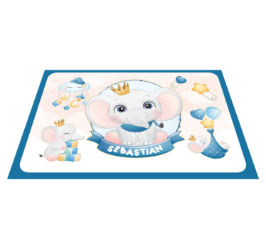 Set de table enfant illustration éléphant mignon - TenStickers