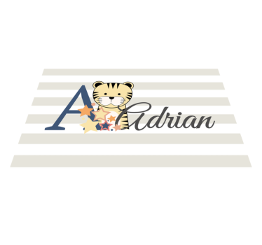 Set de table enfant illustration tigre mignon - TenStickers