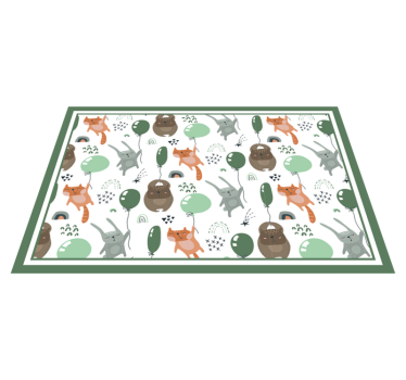 Set de table design pour enfant écureuil ours mignon lapin - TenStickers