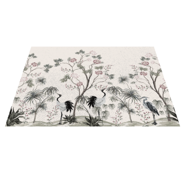 Set de table enfant grues parmi les fleurs - TenStickers