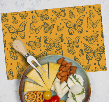 set de table avec papillon Papillon orange et noir - TenStickers