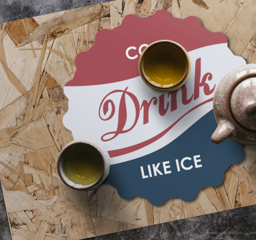 Set de table citation boisson froide comme la glace - TenStickers