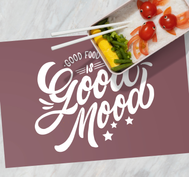 Set de table citation bonne humeur culinaire - TenStickers