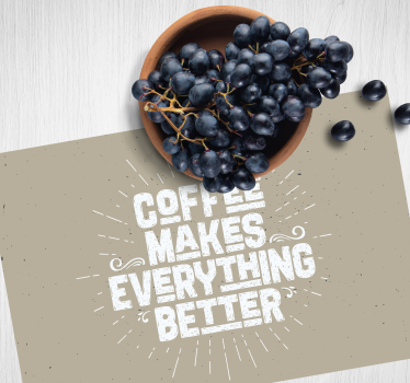 Set de table citation café inspirante - TenStickers