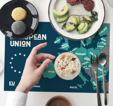 Set de table citation carte de l'union européenne - TenStickers