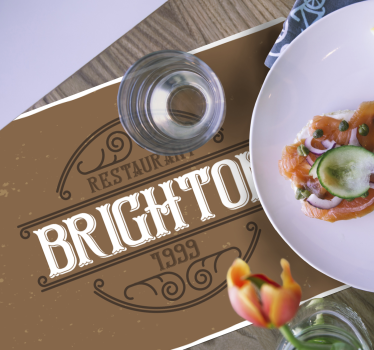 Set de table citation logo du restaurant brighton - TenStickers