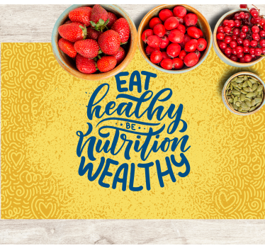 Set de table citation nutrition saine richesse - TenStickers