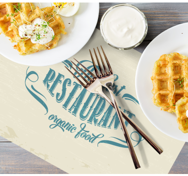 Set de table citation restaurant nourriture bio - TenStickers