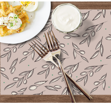 Set de table concept Élégant feuille - TenStickers