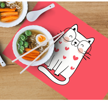 Set de table design pour enfant Joli chat souriant - TenStickers