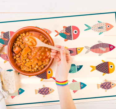 Set de table design pour enfant Poisson coloré - TenStickers
