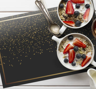 Set de table élégant paillettes noires élégantes - TenStickers