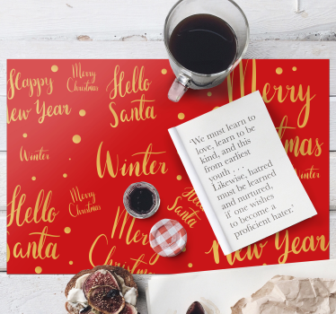 Set de table en autre couleur Texte joyeux noël - TenStickers