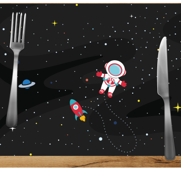 Set de table enfant astronaute et fusée - TenStickers
