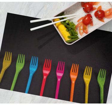Set de table enfant collection de fourchettes colorées - TenStickers